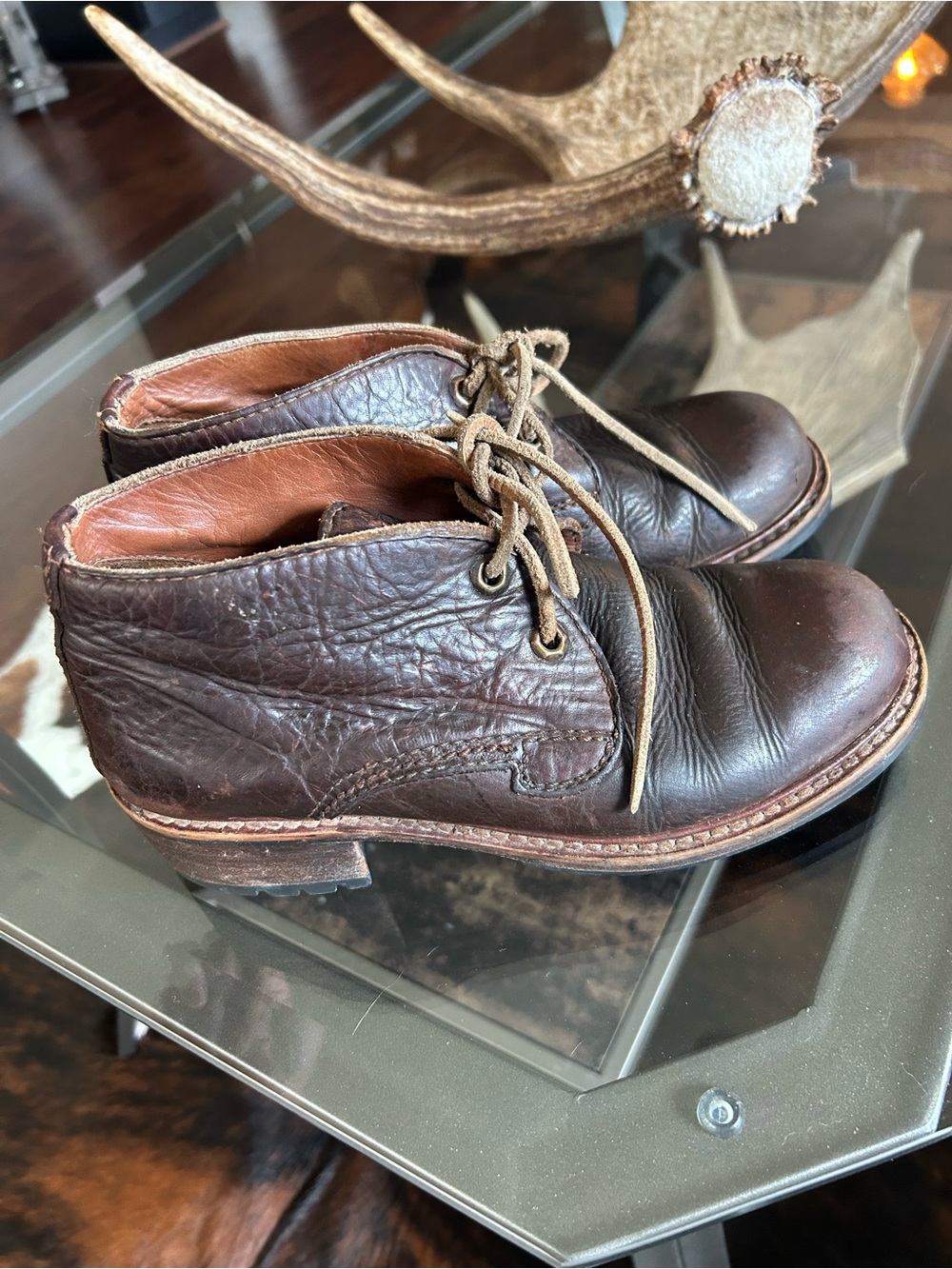 Vintage Authentic COLE HAAN ORIGINAL  Leather Women's Hiker Boot 7 1/2  heavy